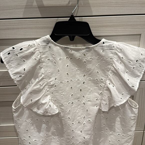 Zara Eyelet Sleeveless Top Small - Picture 4 of 4